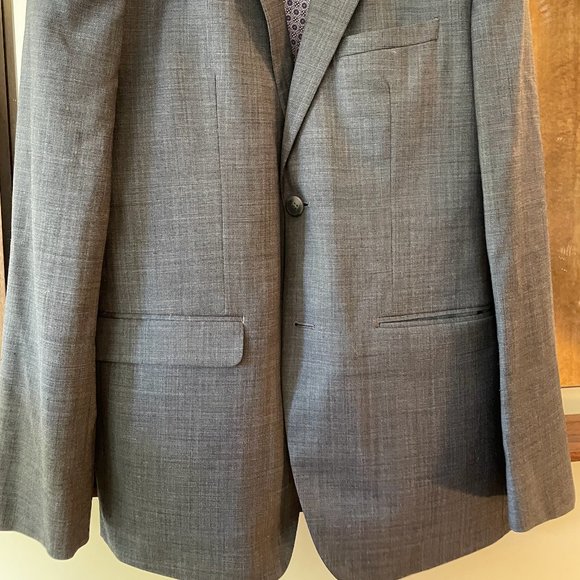 Original Penguin Gray Wool Blend Two Button Blazer, Size 40R - Picture 2 of 6